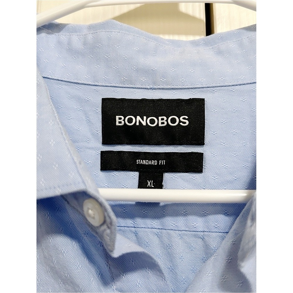 Bonobos Light Blue Men's Button-Up Shirt Standard Fit XL 100% cotton